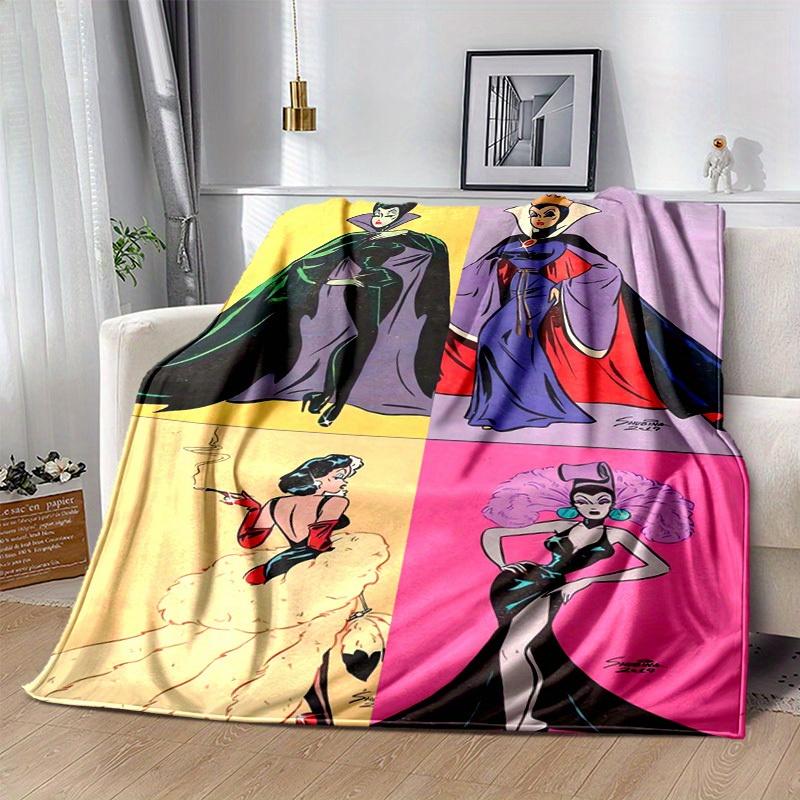 1 pezzo Disney Cattivi Malefica Regina Cattiva Crudelia De Mon La Bella Addormentata Coperta Decorativa per la Casa Perfetta per Divano, Letto, Viaggio