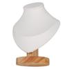 Necklace Display Holder Log Flannel PU Leather Necklace Holder Stand for Retail Store White