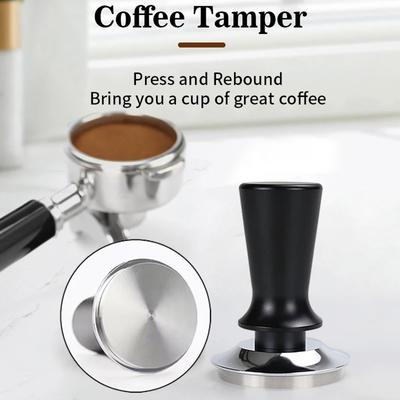 Flat/Thread Base Stainless Steel Coffee Tamper Spring Loaded Tamper  Coffee Barista