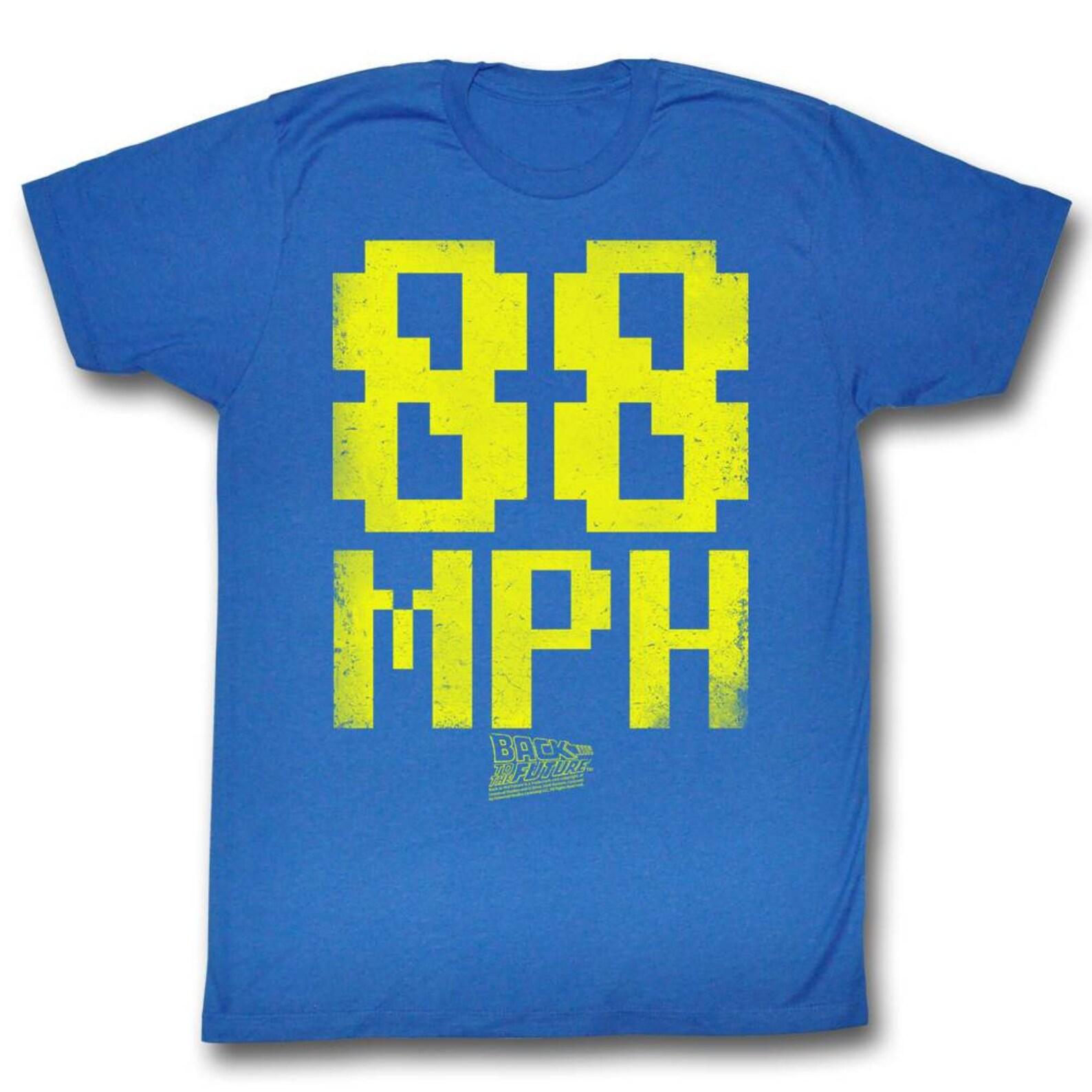 Back to the Future 88 MPH Royal Adult T-Shirt S