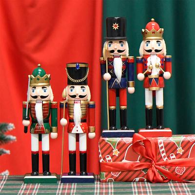 Intricately Carved Wooden Nutcracker Christmas Nutcracker Festival Christmas Mini Soldier Decorations Fine Craft