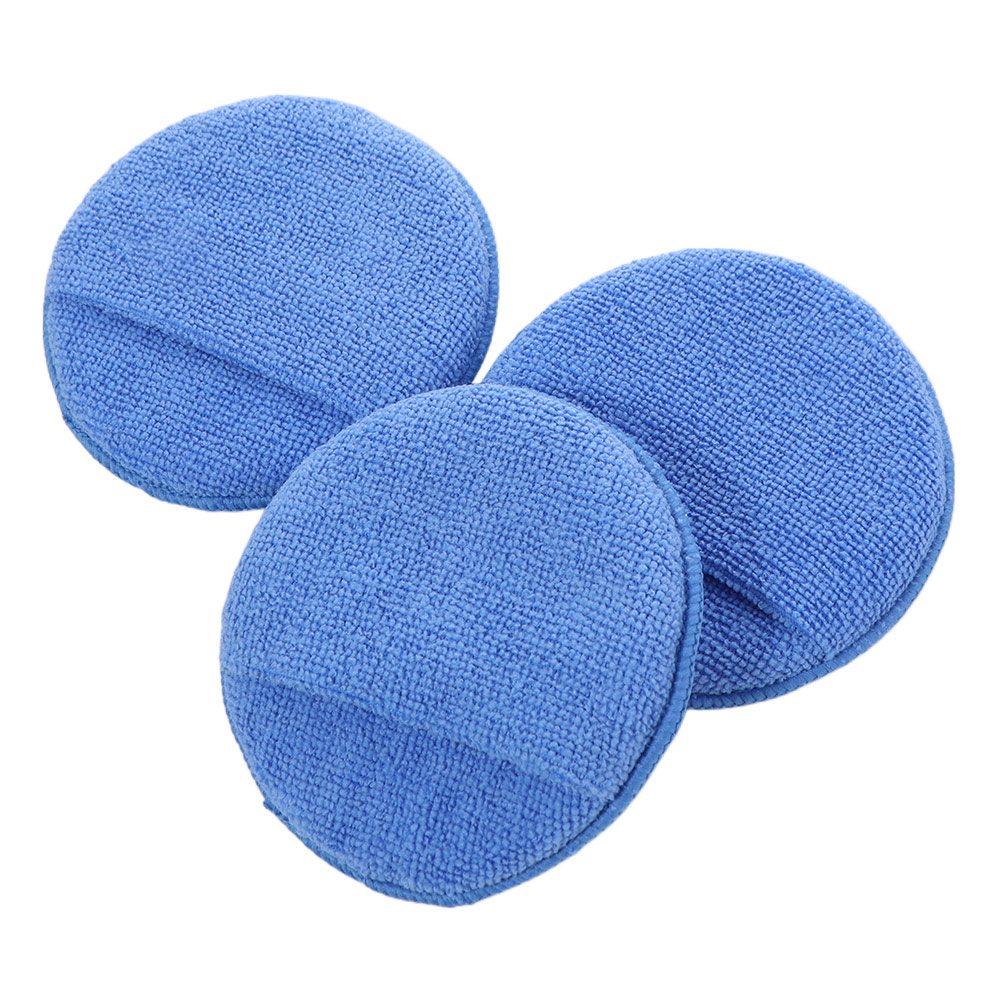 6pcs Double-sided Cleaning Pads Rags Ultra-Soft Car Wax Applicator Pad Auto Detailing
