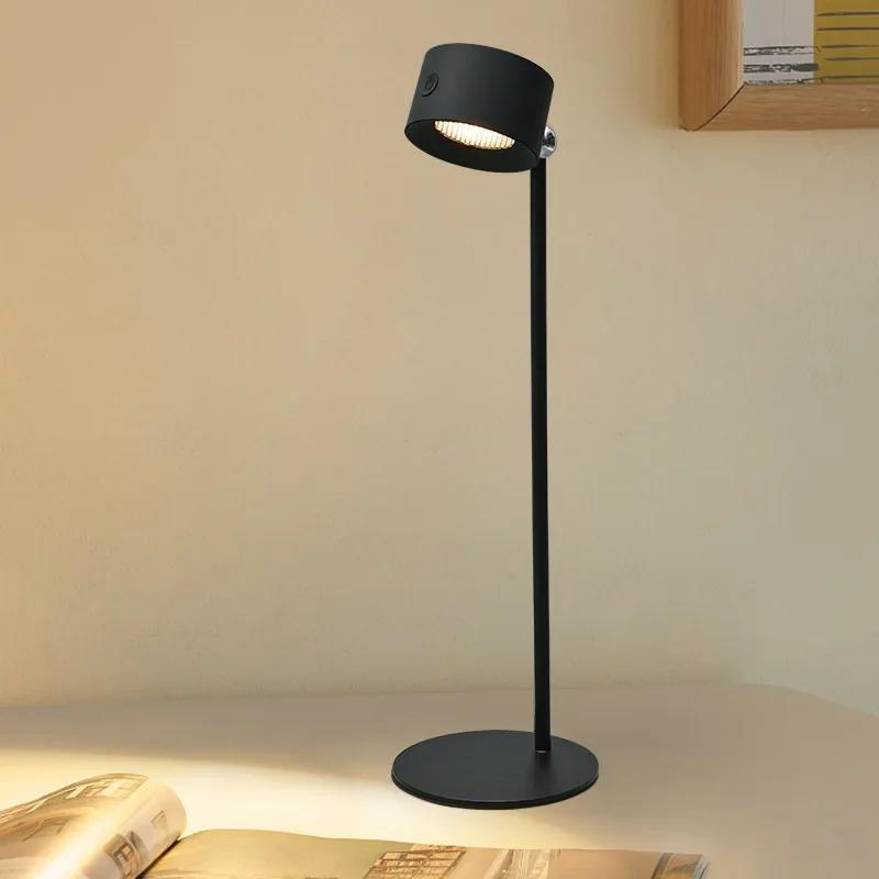 Magnetic Touchable LED USB Rechargeable Table Lamp 360 Rotate Cordless Remote Control Desk Lights Home Bedroom Wall Night Lamps