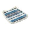Decorative Seat Mat for Rattan Chairs Cotton Linen Chair Pad with Ties, Striped Plaid Comfortable Pads Patio Lace Trim, Breathable Dining Office Soft