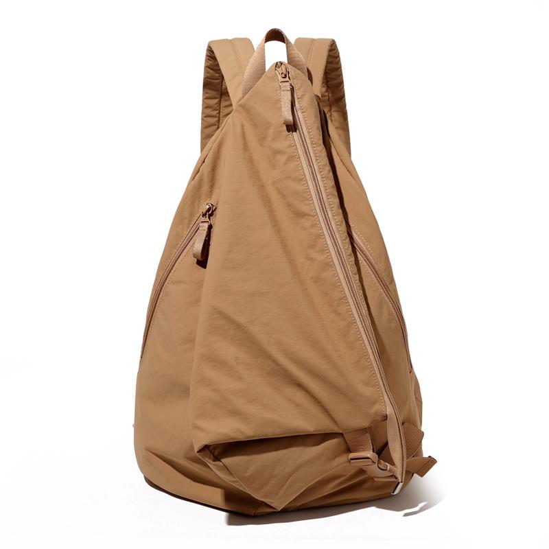 Women's Solid Color Backpack Men's Nylon Backpack Large Capacity Student Schoolbag