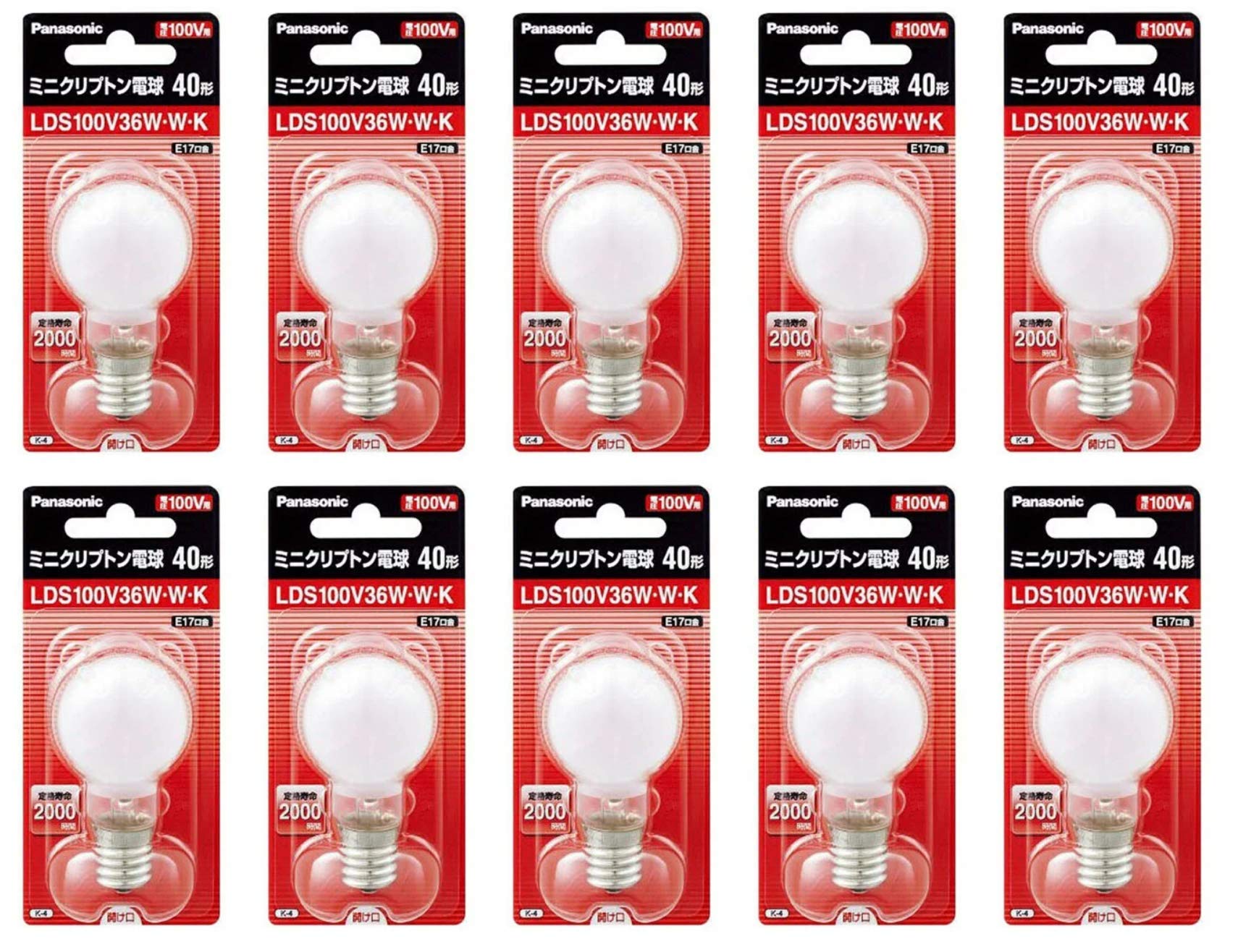 

(Summary) PANASONIC Mini Krypton Light Bulb 40W White LDS100V36WWK [x10 Set] ds-2099394