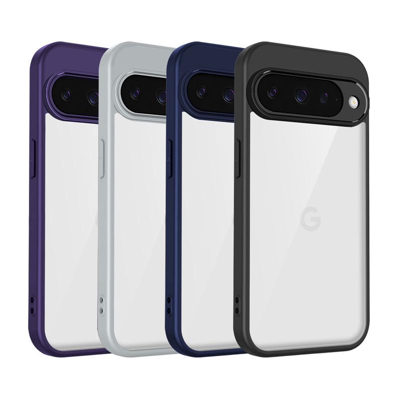 For Google Pixel 10 Pro Case Plating Silicone Bumper Shockproof Clear Back Cover Matte Hard Phone Case for Google Pixel 10 10Pro