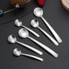 304 Stainless Steel Seasoning Spoon Thickened Korean Small Round Spoon Mixing Spoon Polished Home Kitchen Tableware