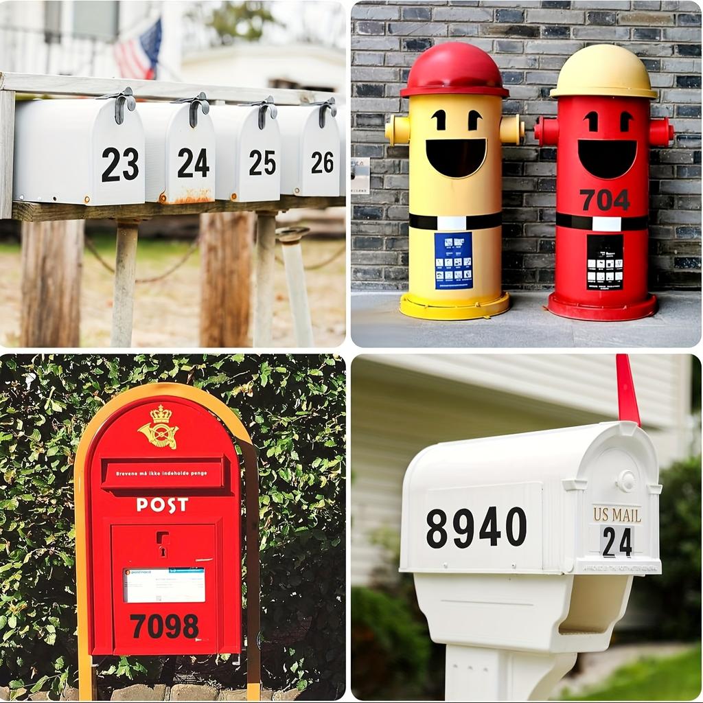 1/2/3pcs 4inch 0 to 9 digit stickers, waterproof stickers for mailbox house number labels, suitable for office, school, and home