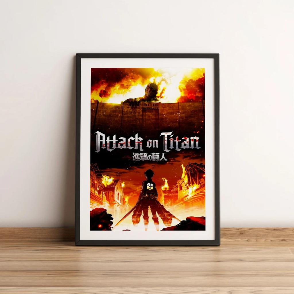 Attack on Titan Plakát Dekorativní obrazy Nástěnná malba Japonské klasické anime Ložnice Obývací pohovka Nástěnná umělecká domácí dekorace