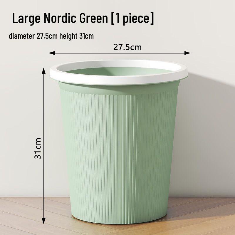 Nordic Style Corner Storage Trash Can - Lidless, Multifunctional, Press Ring Type