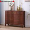 American Retro Country Solid Wood Storage Cabinet: Seven-Drawer Chest for Living Room or Bedroom.