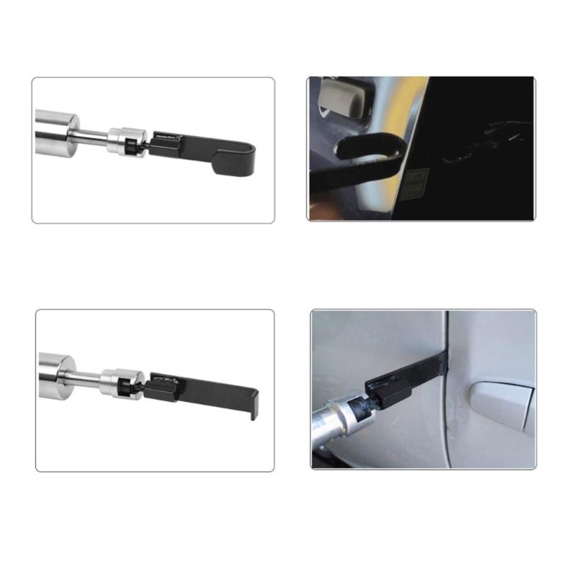 2Pcs Car Door Dents Puller Repair Fixing Removal Tool Suitable For Edged Dents On Mudguard And Panel Metal Construction