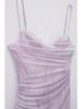 2024 Summer Lavender Pleated Tulle Slim Suspender Dress