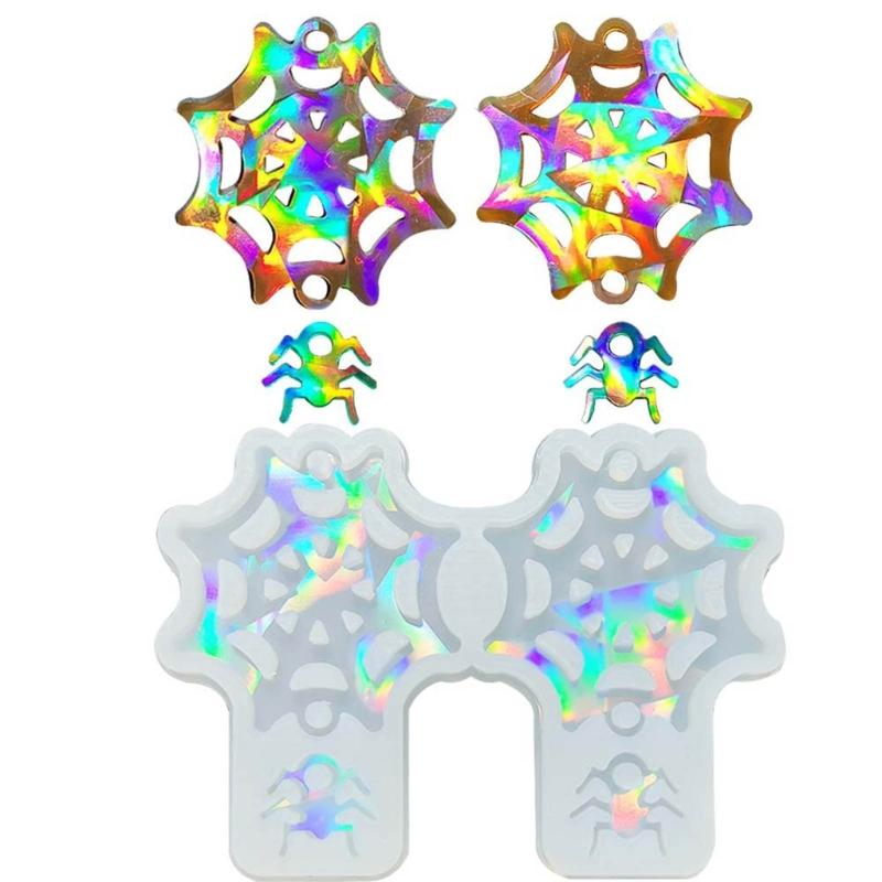 Silicone Resin Casting Molds Cobweb Shape Silicone Earring Mould Pendant Moulds