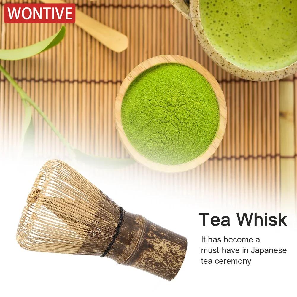 Schwarzer Bambus-Matcha-Besen im japanischen Stil (80/100) – Teezubehör für die Matcha-Zubereitung
