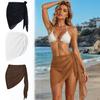 Gonna da Spiaggia Sexy Monocolore da Donna con Design a Spallina Trasparente Gonna Bikini Corta da Nuoto Vacanza Estiva