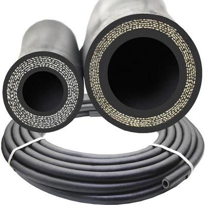 Fabric-Reinforced Black Rubber Water Hose