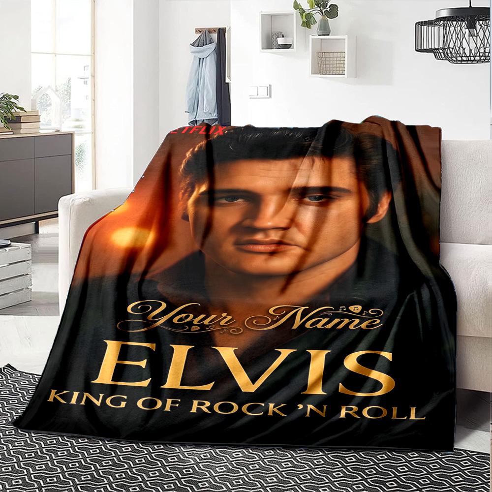 Elvis Presley Personalisierte Textdecke Leichte Anpassbare Decke Langlebiger Komfort Überwurf Für Bett Wohnzimmer Heimdekoration Büro