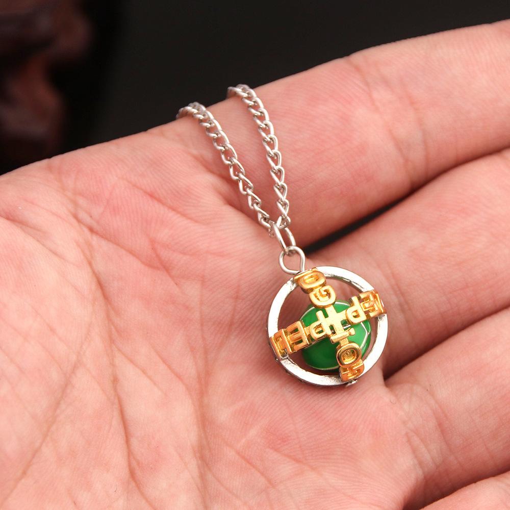 Anime JoJo's Bizarre Adventure Steel Ball Run Náhrdelník Gyro Julius Caesar Zeppeli Cosplay Koule Přívěsek Náhrdelník pro Fanoušky Šperky