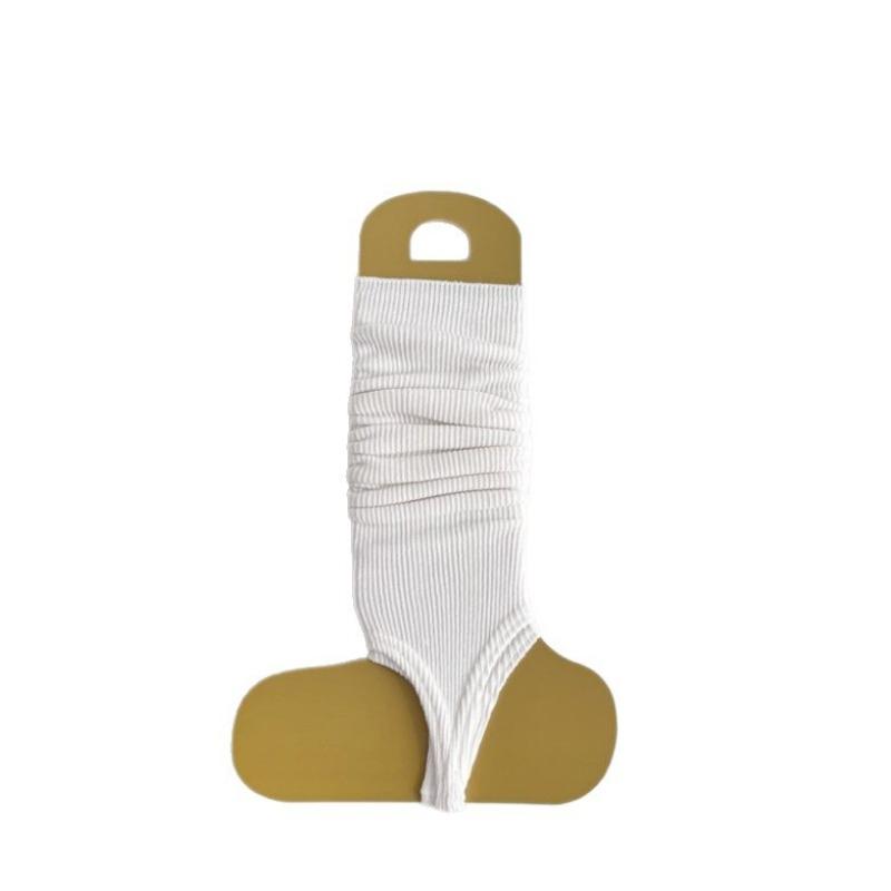 White Foot Socks for Women Spring and Summer, Thin Ballet-style Calf Socks for Slimming, Long Tube Yoga Pile Socks
