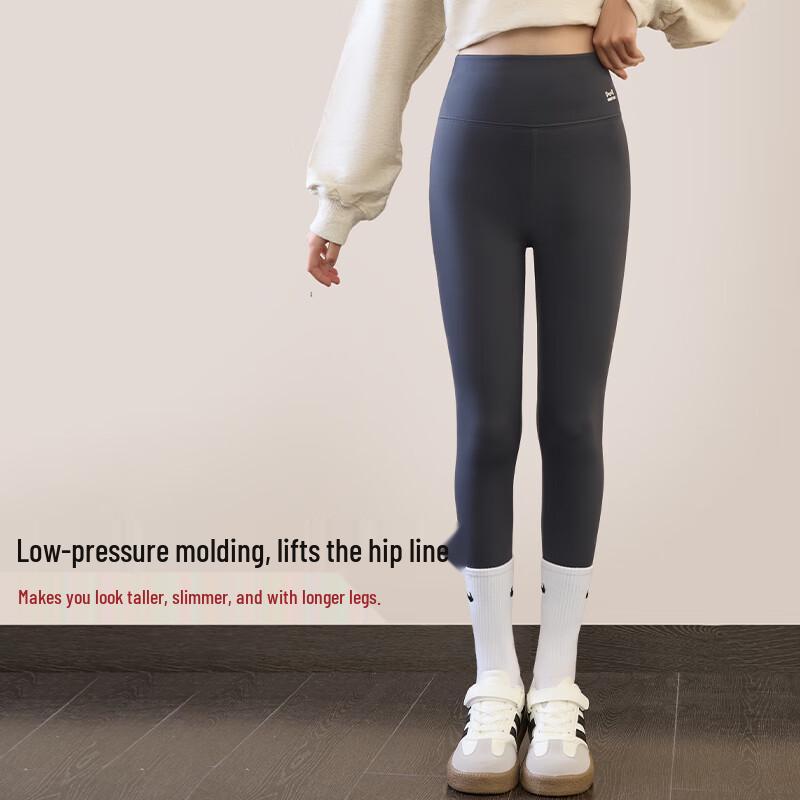 Mao Ren Girls' Winter Fleece-Lined Shark Leggings