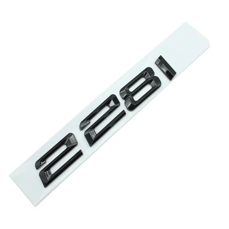 3D Black Chrome Car Letters For BMW 218i Series 2 228i F45 F44 Trunk Emblem Logo Badge Adhesive Lettering Stickers Accessories