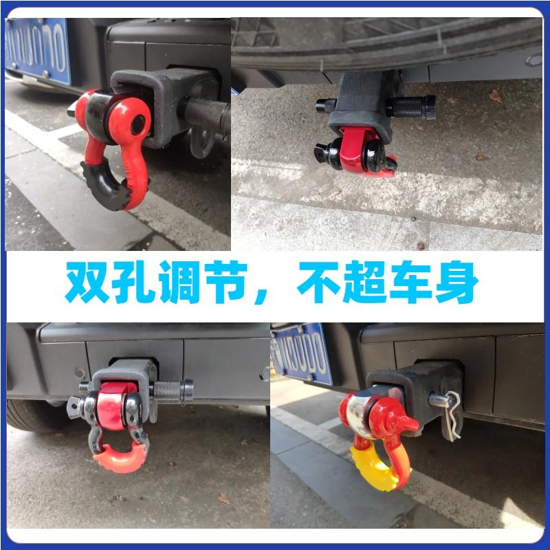 Tow Hitch Receiver 2"15T Break Strength Shackle Hitch Receiver with 3/4 Shackle Towing Accessories for Vehicle Trailer Recovery