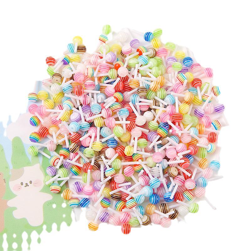 Mini 3D Candy Lollipop Nail Art Resin Accessories