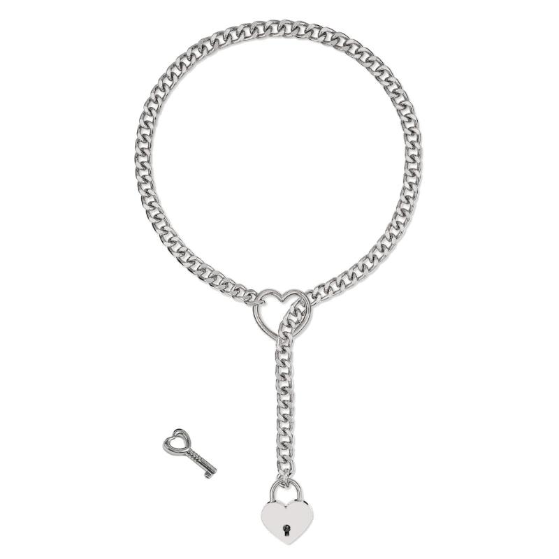 

Love Heart Pendant Necklace Women Fashion Punk Clavicle Chain Temperament Neck Jewelry Stainless Steel Choker Chain 1