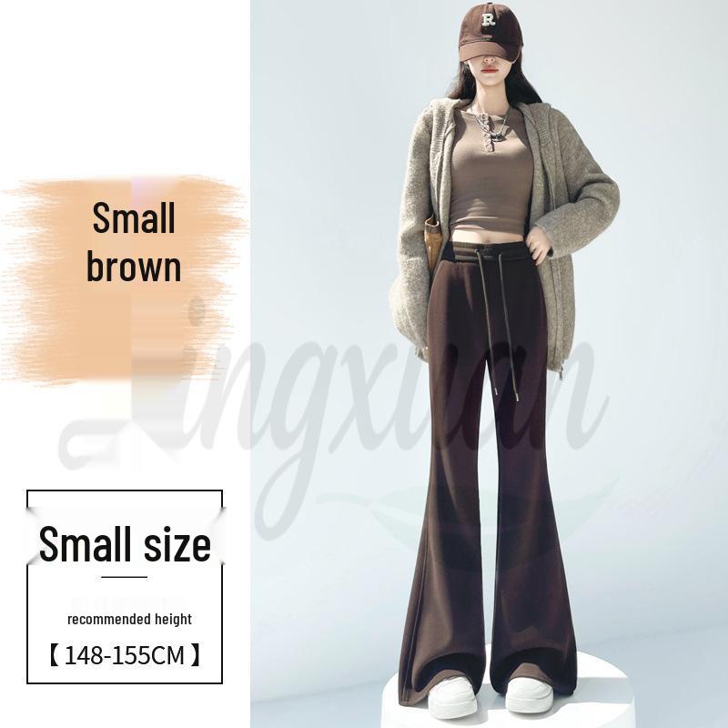 

Autumn/Winter 2026 Women s High Waist Cashmere Velvet Wide Leg Flare Pants XL
