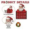 Yousheng Santa Advent Calendar Wooden Christmas Countdown Calendar Reusable Festive Decoration for Home Tabletop Decor Holiday Gift