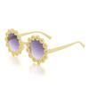 Girls Disco Festival Party  Daisy Sunglasses Shades Round Frame Flower Sun Glasses