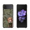 Phone Protective Case For Samsung Galaxy Z Flip3 5g Back Cases For Samsung Z Flip Capa Black Shell Fundas Danganronpa Cartoon