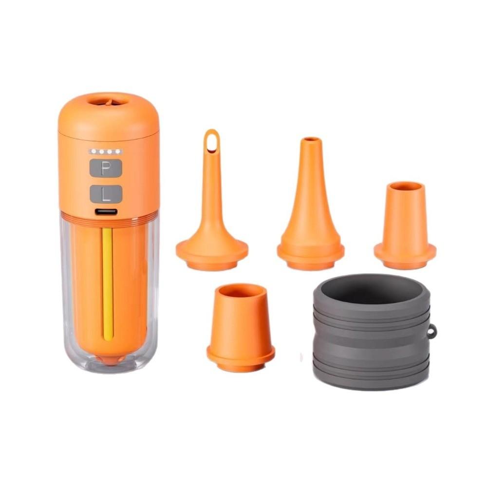Rechargeable Inflatable Pump 5pcs Nozzles Electric Air Pump Camping Light Air Pump Air Mattress