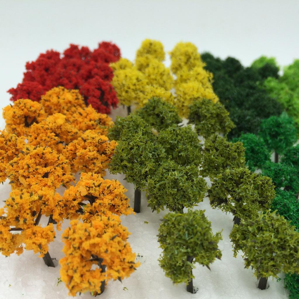 Forest, Selectable Colors, Quantity 50 or 100 Pieces [DauStage] N Gauge Diorama, Railway, Architectural Model, Trees, Scenery, 3cm, 21, Mixed, 90
