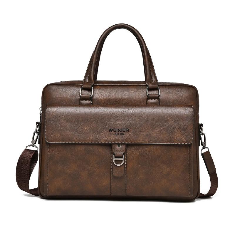 2026 Neue Herren-Handtasche Retro-Geschäftstasche große Kapazität wasserdichte Laptoptasche hochwertige Schulter-Umhängetasche