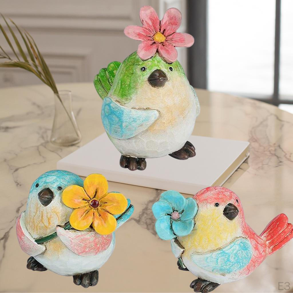 Bird Shaped Sculpture Animal Ornament Figurine Statue Photo Props Office Living Room Bedroom
