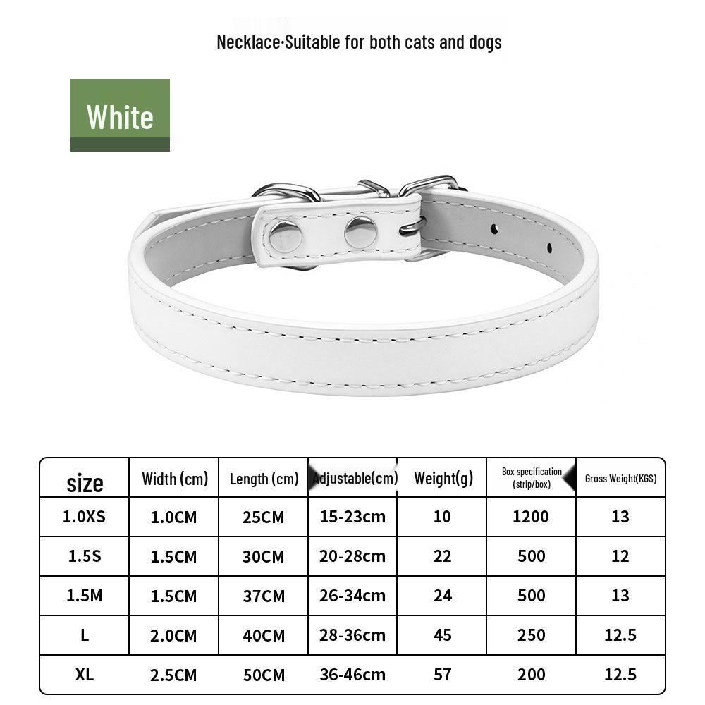 PU Leder Hundehalsband für kleine & mittelgroße Rassen - Stilvolles Katzen- & Hunde-Halsaccessoire für Spaziergänge im Freien