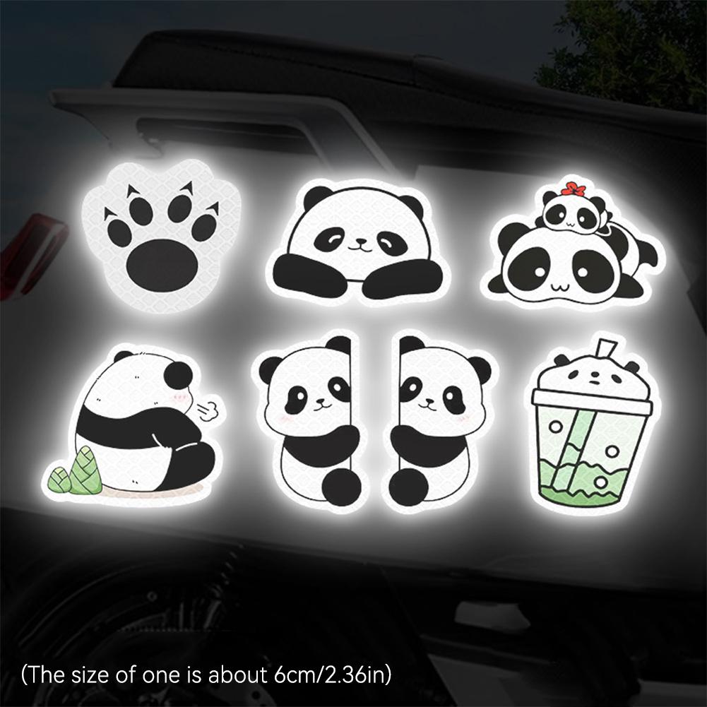 

5 шт./компл. наклейка на шлем мотоцикла водонепроницаемая креативная панда ночной предупреждающий знак светоотражающая наклейка внешние аксессуары Style B