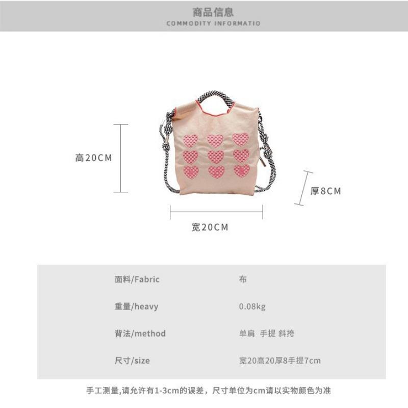 Canvas nylon small bag women's new autumn and winter versatile casual simple embroidery handbag shoulder messenger bag