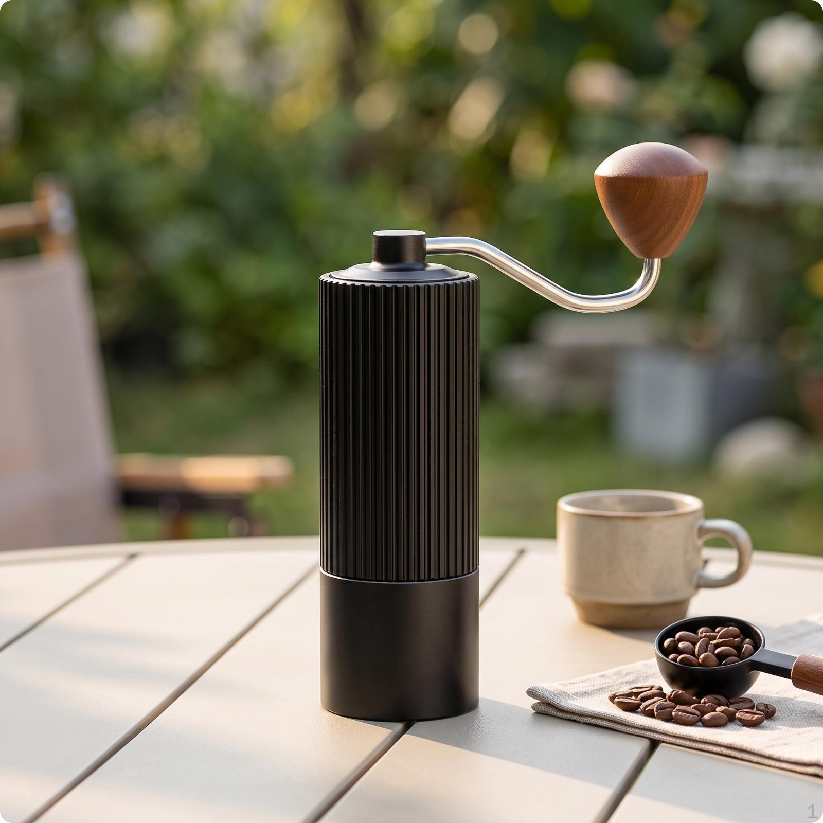 Manual Coffee Bean HandCrank Portable for Campers, Travel, Camping, Office 420 Ss Burr