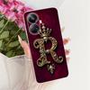 For Realme 10 Pro+ Case RMX3687 Initial Letter Printing Soft Silicone TPU Phone Fundas for Realme10 10Pro Back Cover
