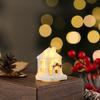 Micro Landscape Ornament Energy-Saving White Resin Small House Festival Party Decor Exquisite Christmas Decoration Gift For Home