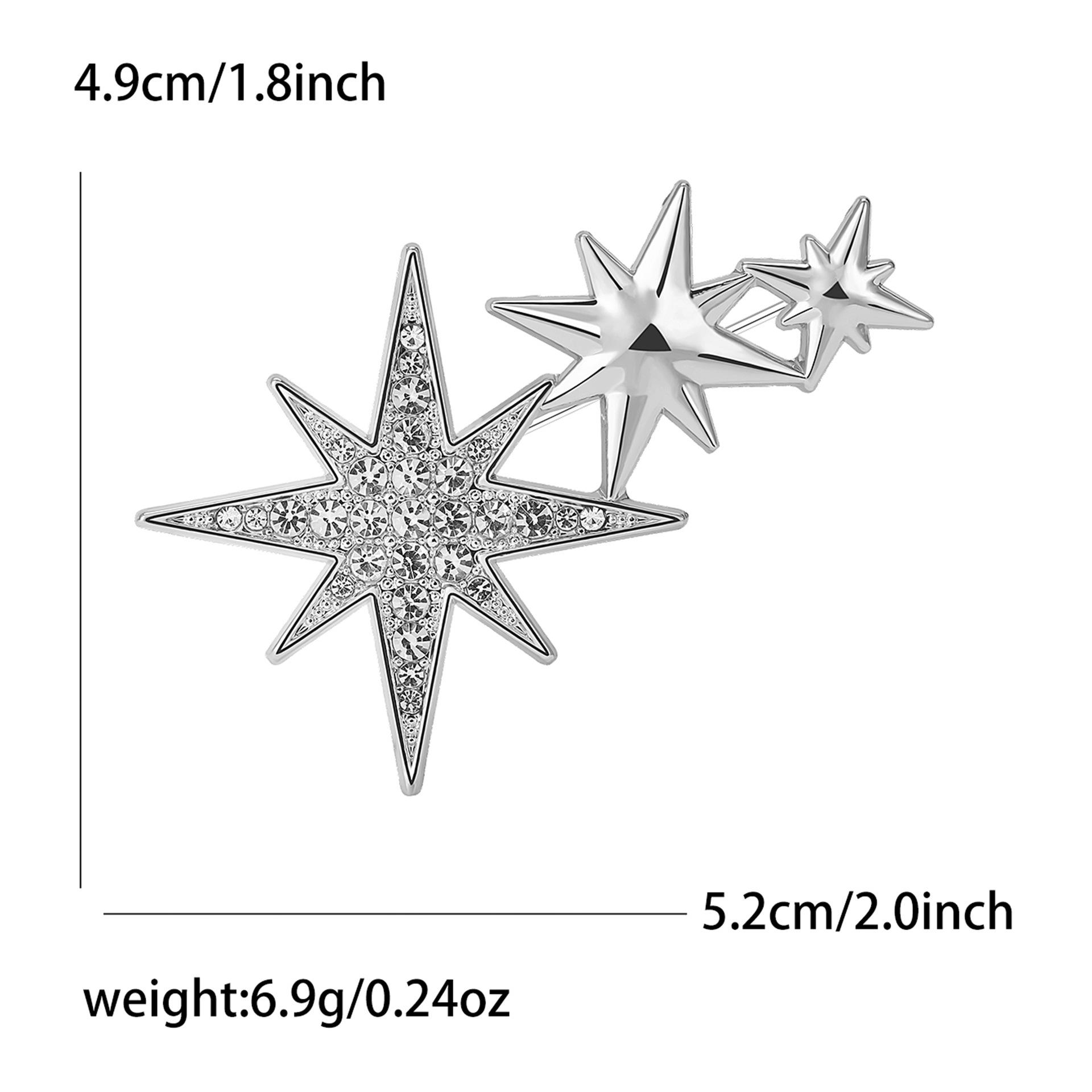 

Высококачественный сплав горный хрусталь брошь октаграмма изысканный темперамент женский костюм свитер корсаж ювелирные изделия булавка
