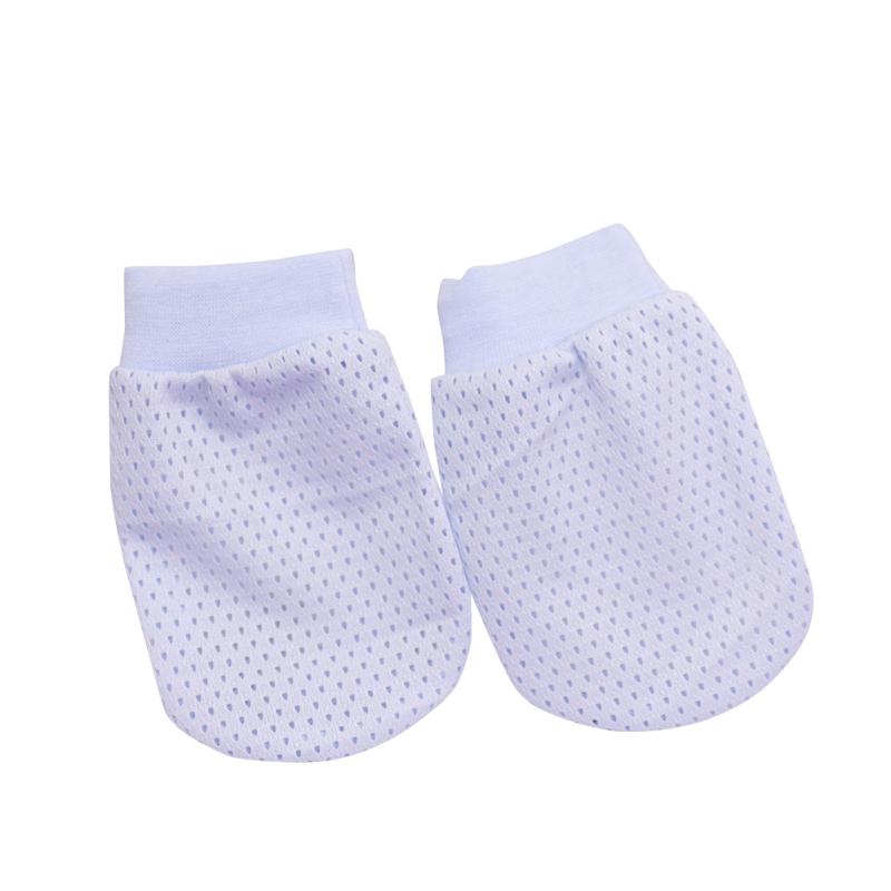 1 pereche de mănuși respirabile pentru nou-născut nailon + spandex mătase de gheață mănuși reglabile anti-zgârieturi pentru bebeluși pentru