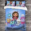 Gabby's Dollhouse Bedding Set Single Twin Full Queen King Size Bed Set Aldult Kid Bedroom Duvetcover Sets 3D Print Anime 011
