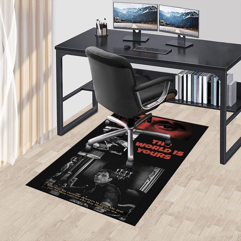 1pc Scarface Office Carpet Chair Mats Soft, Comfortable, All Season,Perfect for Home, Bedroom, or Office Decor, Perfect Gift for