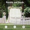 12PCS Wall Mounted Artificial Silk Flower Wall Panels, Elegant White Dahlia Rose Hydrangea Backdrop for Wedding Party Home Decor
