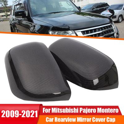 Dla Pajero Montero 2009-2021 Naklejka Samochodowa Pokrywa Lusterka Bocznego Pokrywa Skrzydła Zewnętrzna Osłona Lusterka Wstecznego Drzwi Wykończenie Węgiel